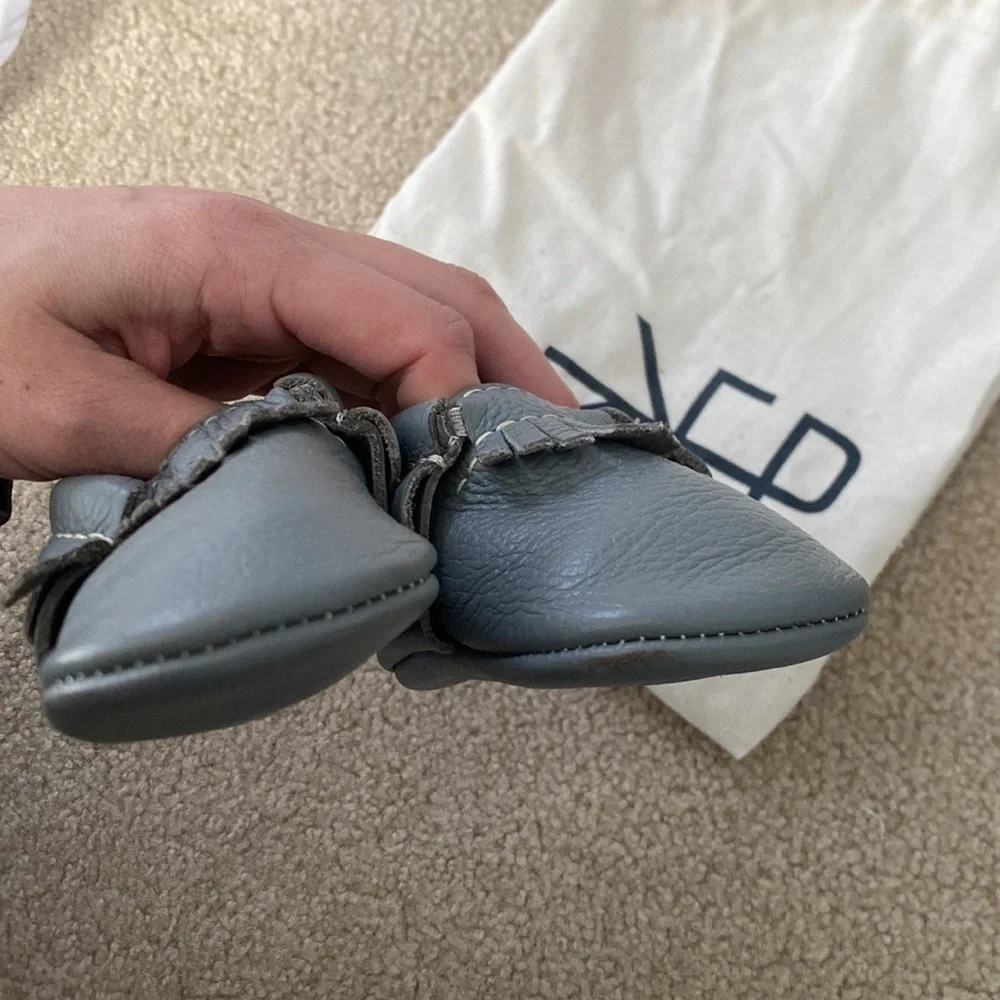 Freshly Picked baby grey moccasin